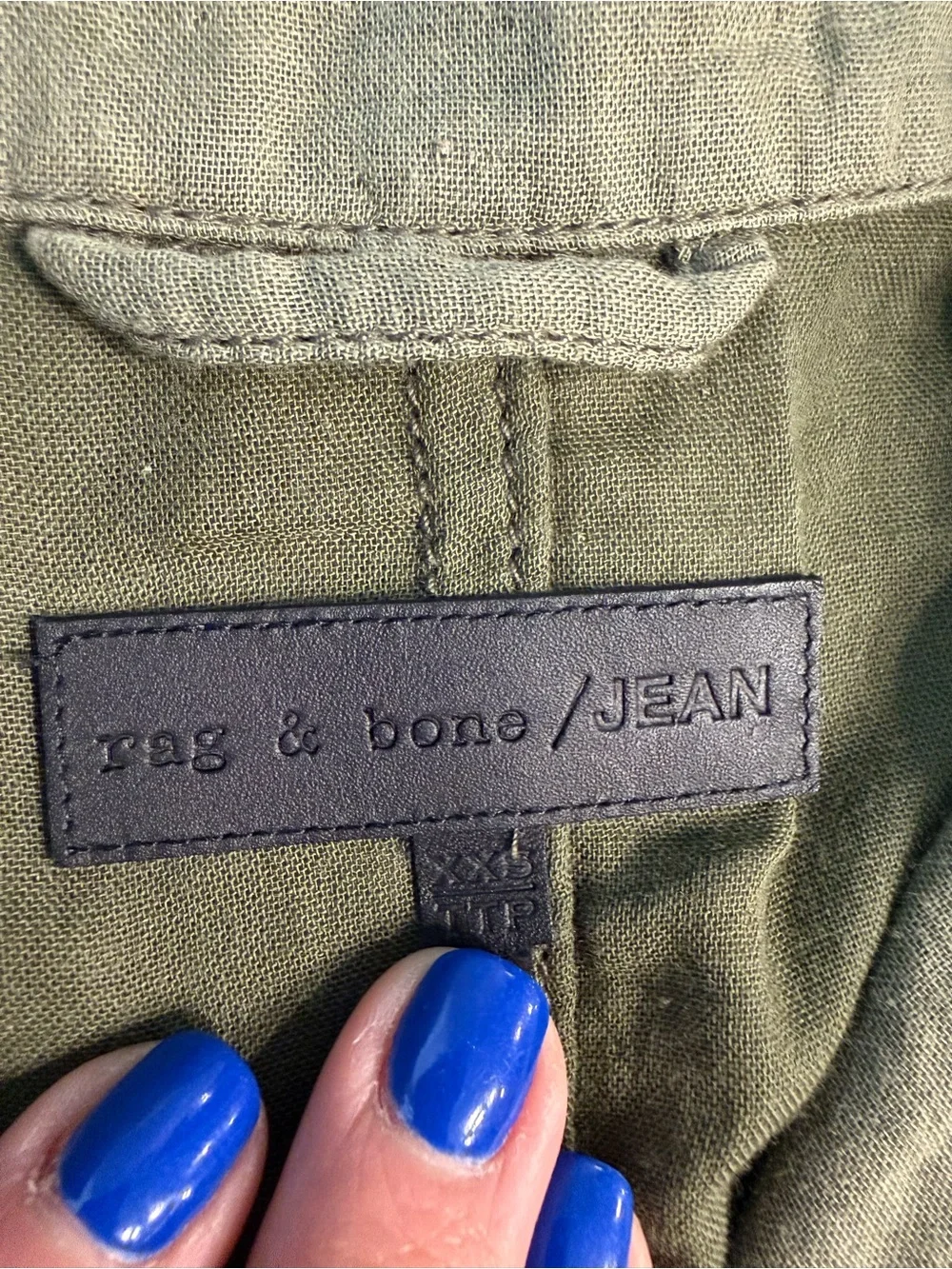 Rag & Bone Lorenz Army Green Belted Utility Field Jacket Size xxs 100% cotton